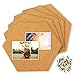 Produktbild hangnuo 5 Pack Cork Fliesen, selbstklebend, mit 80 PCS Pinnadeln, Mini Wand Sechseck Bulletin Boards für Bilder, Notizen, Home Decor und Büro Memo