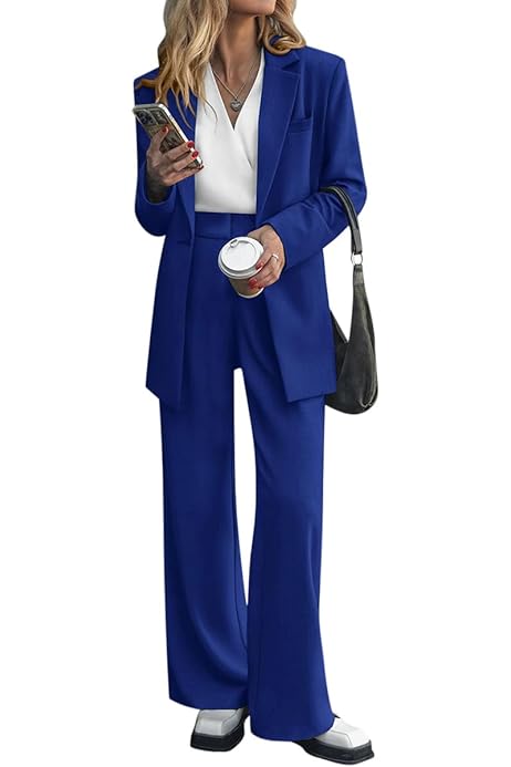 Completo Donna Due Pezzi - Shirt Maniche Lunghe E Pantaloni, Per Ufficio E Matrimoni, Poliestere - Foto 10