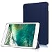 Produktbild HBorna Neues iPad 9.7 Zoll 2018/2017 Hülle, Smart Cover Case mit [Auto Schlaf/Wach] Ultra Dünn Superleicht Schutzhülle PU Leder Hülle Tasche Standfunktion für New Apple iPad 9.7 2018/2017, Dunkelblau