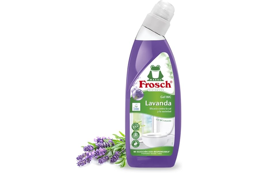 Frosch - Eco Toilet Gel, Limpiador de Cal y Residuos Para Inodoro, Hygienizante with Lavender - 750 ml