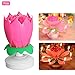 Produktbild ONEVER Musical Rotating Lotus Flower Rotation Musik Geburtstagskerze-Kuchen-Deckel-Party-Geburtstags-Kerze-Licht-Lampe Geschenk 8 Kerzen