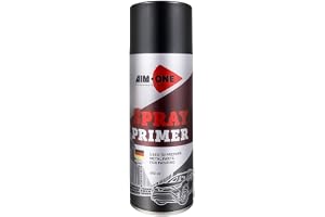HITEX AIM ONE Spray Primer – Fast-Drying, Rust-Inhibiting Automotive Surface Primer, Multi-Surface Use, 450ml– Ideal for Metal Painting | German Technology (MATT BLACK)