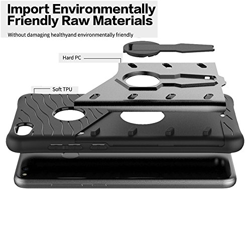 Funda Huawei P8 Lite 2017 Armadura Carcasa   Tarea Pesada  360 Grados de Rotaci  n Soporte de Combinaci  n a Prueba de Golpes  Protectora para Huawei  P8 Lite 2017  Azul 