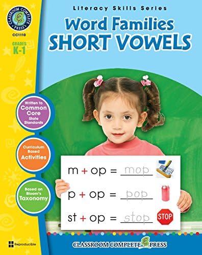 Word Families - Short Vowels Gr. PK-2 Kindle Edition