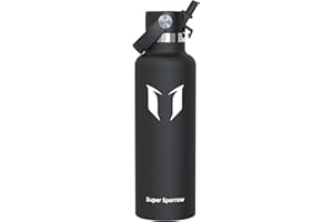 Super Sparrow Gourde Isotherme - Bouteille Isotherme - 350ml, 500ml, 750ml, 1L, 1.2L - Gourde Sport Étanche Avec Couvercle à Paille - Gourde Enfant sans BPA, pour Bureau, Maison