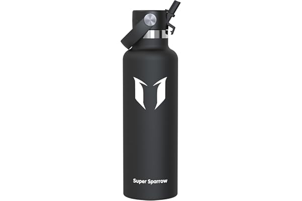 Super Sparrow Botella Agua Acero Inoxidable - Botella Termica - 350ml, 500ml, 750ml, 1L, 1.2L - Termo Sin BPA, Botella Agua Niños, para Deporte, Viaje, Escuela, Exterior, Oficina, Hogar