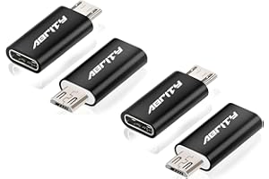 ABRITY Adaptador Micro USB a USB C [4 Paquetes], USB C Micro