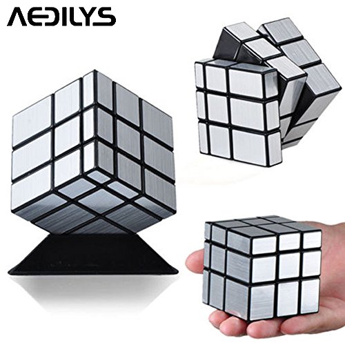 Preisvergleich Produktbild AEDILYS® neue mode zauberwürfel 3x3x3 spiegel geschwindigkeit cube mit dock Silver