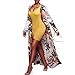 Produktbild DAY.LIN Kleidung Damen Womens Blumendruck Beachwear Kimono Bikini Boho Cardigan Drucken Phnom Penh Badeanzug Strickjacke Cape Jacke (XL=EUL)
