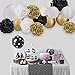 Produktbild skylove schwarz gold Party Deko Party Decor Seidenpapier Pom Pom Quaste Girlande Polka Dot Tissue Poms Papier Girlande für Hochzeit Baby Dusche Dekoration Bridal Dusche Blau ersten Geburtstag
