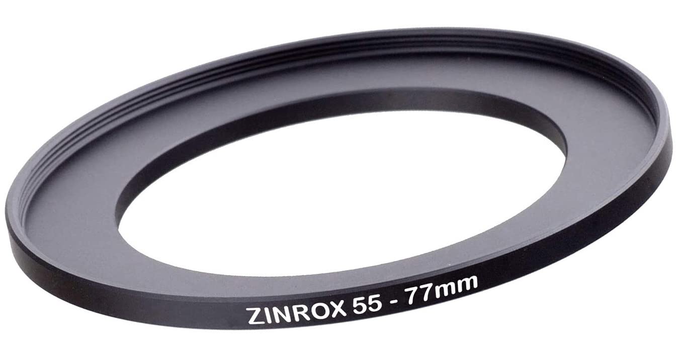 ZINROX® 55-77mm Step Up Lens Filter Adapter Ring, Set of 1 Piece - Size :-55mm to 77mm Stepping Ring