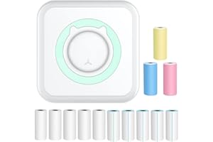 Jooheli Mini Stampante Fotografica, Mini Stampante Termica Bluetooth, Portatile Wireless stampante per ricevute con cavo USB Compatibile con iOS e Android (Mini Stampante Termica)