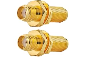 HIAOEY SMA Female to Female Antenna Connector, SMA Bulkhead Connector Female to Female for Antennas WiFi GPS Antenna Wireless LAN Devices