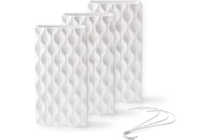 Ligano® Heizkörper Luftbefeuchter mit Wellenmotiv – Keramik Wasserverdunster für die Heizung – 3 Stück Weiß