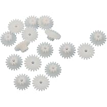 10-Pack 28T Plastic Spur Gears - 0.5 Module, 15mm Diameter, 2mm Shaft Hole, For DIY Models And Toys