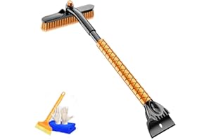 ZAYMDO Car Ice Scraper, Detachable Ice Scraper for Car Windshield, Windscreen Snow Scraper with Snow Brush for Cars Truck SUVs