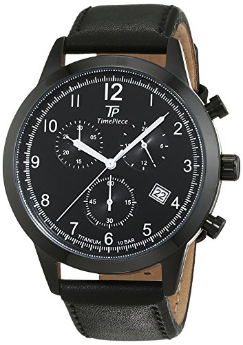 Time Piece Herren-Armbanduhr Titan Chronograph Quarz Leder TPGT-50344-22L