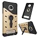 Produktbild Motorola Moto Z Play Hülle, TOTOOSE Hybrid-Kombi Stoßfest Rüstung Schutzhülle Abdeckung mit 360 Grad drehbarer Kickstand Für Motorola Moto Z Play Golden