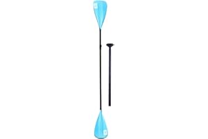 DURAERO SUP - Remo de 4 piezas para tabla de remo de remo de pie y kayak, azul, 165 cm - 240 cm