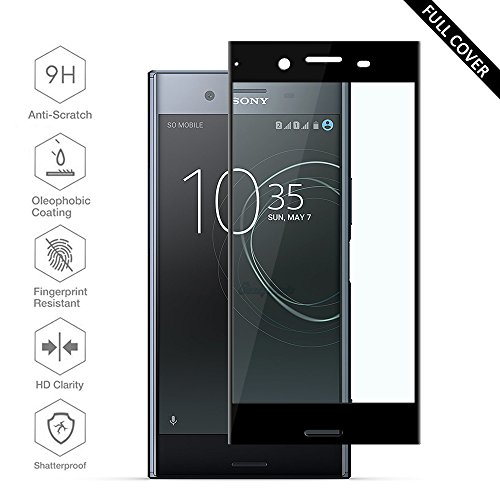 Sony Xperia XZ Premium Panzerglas[Perfekt verbesserte Version], Beyeah Vollständige Abdeckung Schutzfolie aus hochwertigem gehärtetem Glas für Sony Xperia XZ Premium (Schwarz)