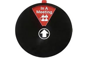 GLOWGARE Rotating Privacy Door Sign, 6 Inch Office Door Signs with 6-Status - Do Not Disturb, In A Meeting, Please Knock, Out of Office, Back Soon and Working Remotely, For Studio Offices Home