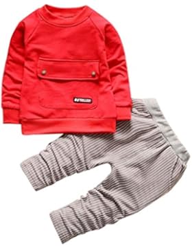 Bekleidung Longra Kleinkind Baby Jungen Sports Kleidung Set mit Kinder Langarm Sweatshirts Pullover T-shirts+...