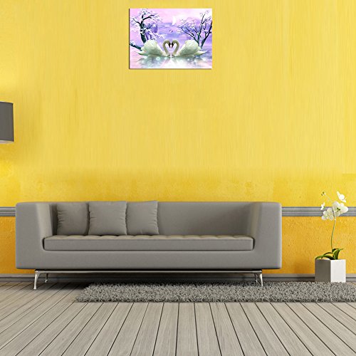 DIY 5D Swan Diamond Painting Cross-Stitch for Entrance Living Room Bedroom - 2