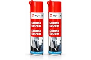 YIERSAN Würth Spray silicone 500 ml Protège, nourrit et isole durablement avec un bon effet de glissement, les pièces en plastique, en caoutchouc et en métal à l'intérieur et à l'extérieur du véhicule.
