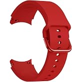 Microsonic Samsung Galaxy Watch 4 Classic 46mm Kordon Solid Silicone Band Kırmızı