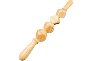 COVERBAGBCN Rodillo de 4 cubos de Madera para Masaje de Maderoterapia, Anticelulitis, Tonificante y Reafirmante