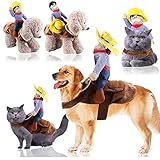 [FÁCIL DE USAR Y AJUSTABLE] Este diseño de disfraz de cosplay para mascotas tiene forma de silla de montar, es cómodo de usar y hace que tu pequeño disfrute de la máxima comodidad durante todo el día. El velcro se puede ajustar de acuerdo con el tamaño de la mascota, cambiar libremente el tamaño para adaptarse perfectamente a la circunferencia del cofre, no estar suelto ni apretado.