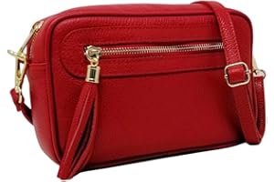 Mauro Pelletteria Borsa a tracolla donna piccola Vera Pelle Made in Italy con Cerniera e Tracolla Regolabile, modello Joy