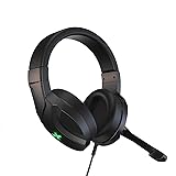 Redgear Shadow Spear Gaming Headphone with 50mm Drivers, Over-Ear Design, Omnidirectional Mic and Breathing LEDs for PC(Black