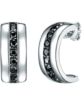 Rafaela Donata Damen-Ohrstecker Classic Collection 925 Sterling Silber Zirkonia schwarz  60800250