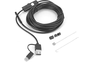 FDIT Industrieendoskop, 3-in-1 5,5 mm USB-Endoskopkamera, tragbare Endoskop-Inspektionskamera, mit 6 LED-Licht, IP67 wasserdicht, Unterstützung für Android und Windows