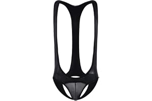 Generisch Imitation Men's Patent Underpants after Connected Empty Straps Combined Sexy Underwear for Men