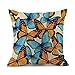 Produktbild Kissenbezug Kissenhülle KissenbezügeVovotrade Blume Schmetterlingsmuster Schlafsofa Dekoration Festival Kissenhülle 43cm * 43cm Quadrat Kissenhülle Modern Style Sleeper Kissen Nackenkissen mit unsichtbarem Reißverschluss in 9 Farben (H, 43cm*43cm)