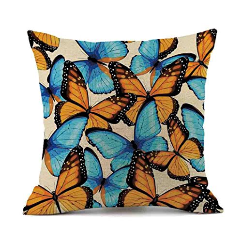 Preisvergleich Produktbild Kissenbezug Kissenhülle KissenbezügeVovotrade Blume Schmetterlingsmuster Schlafsofa Dekoration Festival Kissenhülle 43cm * 43cm Quadrat Kissenhülle Modern Style Sleeper Kissen Nackenkissen mit unsichtbarem Reißverschluss in 9 Farben (H, 43cm*43cm)