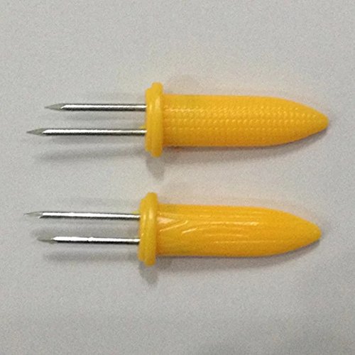 Grillzubehör, Maiskolbenhalter, bunt, für Spieße BBQ Twin Prong Zuckermais Halter Gabel Küche Werkzeug -10 Stk - 3