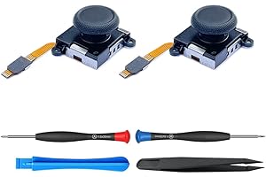 ElecGear 2X Hall Effekt Joystick Ersatz für Switch Joy-Con, Elektromagnetischer Sensor Thumbstick-Modul für Joy Con Controller, Reparaturwerkzeug und Energiesparmodul im Lieferumfang enthalten