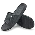 FUNKYMONKEY Men's Slippers Slip On Comfort Shower Sandals for Home Bathrooms