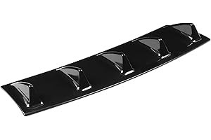 GUGXIOM Diffusore Paraurti Posteriore, Diffusore Posteriore Universal Car Paraurti Posteriore Chassis Shark Fin Spoiler Ala Labbro ABS Materiale Adatto per la Maggior Parte delle Auto(M)