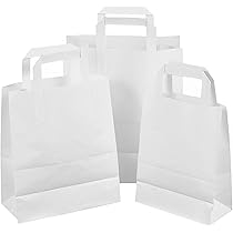 We Can Source It Ltd - Lime Green Candy Stripe Paper Carrier Bags - View #8