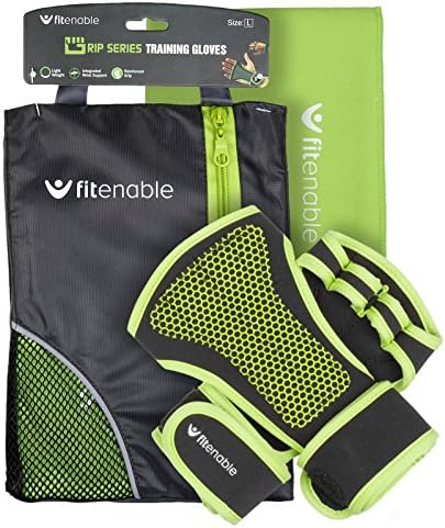 Weight Lifting Gloves With Wrist Wraps Support - Workout Gloves For CrossFit &amp; Cross Training - FREE Gym Towel &amp; Carry Case - Palm Rubber Grip Enhancer &amp; Callus Protection - For Men &amp; Women - Fitness Gift Idea (small)