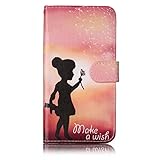 LG Nexus X5 Schutzhülle,LG Nexus X5 Lederhülle,JAWSEU Elegant Schmetterling Blume Retro/Vintage Design Farbmalerei Bunt Gemalt PU Leder Folio Flip Wallet Hülle Etui im Bookstyle Brieftasche Handyhülle Case Cover mit [Ständerfunktion] und [Kartenfächer] für LG Google Nexus X5 &1xSchwarz Glitzer Bling Eingabestift- - 2