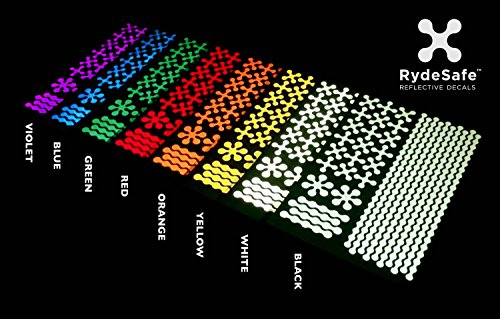 RydeSafe Hexagon Kit Small (schwarz) – Reflektierende Aufkleber fürs Fahrrad - 9