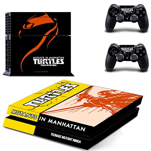 Preisvergleich Produktbild Playstation 4 + 2 Controller Aufkleber Schutzfolie Set - Teenage Mutant Ninja Turtles: Mutanten in Manhattan (2) / PS4