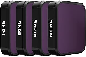 Freewell Zestaw filtrów ND ND4, ND8, ND16 i ND32 filtr kompatybilny z GoPro Hero5 czarny, GoPro Hero6 czarny & Gopro Hero7 czarny