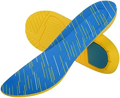 SOUMIT Sport Insoles - Comfortable PU Foot Pads with Gel Heel Cushion for Running Walking Basketball Working (S 34-37, Length: 24CM)