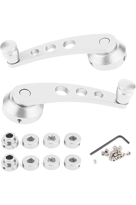 Manovella Finestra Auto Akozon - Universale In Lega Di Alluminio, Nero, Con Adattatori